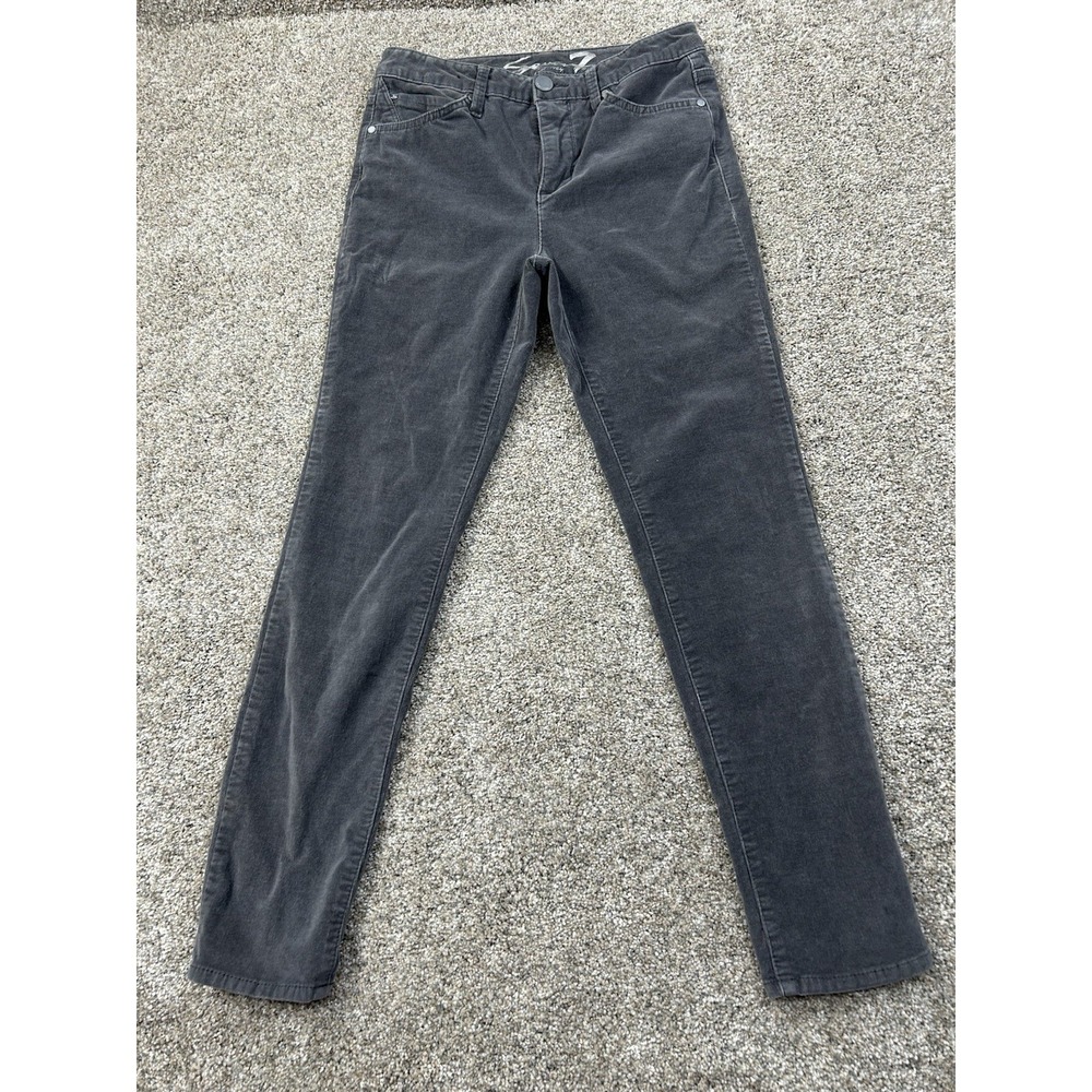 Seven 7 Ultra High Rise Skinny Corduroy Gray Jeans Women's Size 6